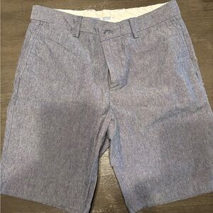 Old Navy Men's Blue Chambray Flat Front Shorts